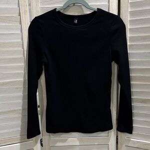 Elegant Black Long Sleeve Women's Top